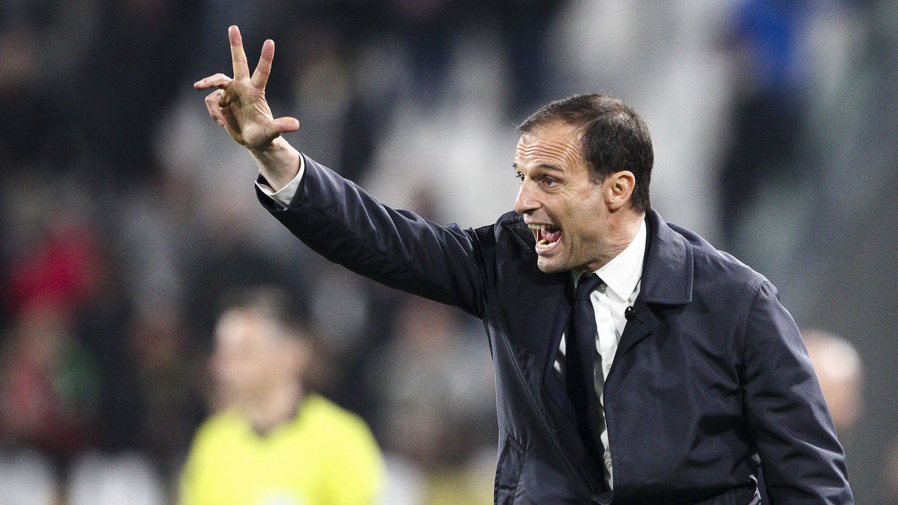 Juventus coach Massimiliano Allegri during the Uefa Champions League Quarter Final football match JUVENTUS - AJAX on 16/04/2019 at the Allianz Stadium in Turin, Italy.
