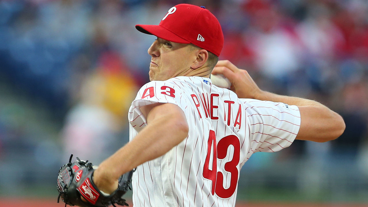 PHILADELPHIA, PA - APRIL 16: Pitcher Nick Pivetta #43 of the Philadelphia Phillies delivers a pitch against the New York Mets during the first inning of a game at Citizens Bank Park on April 16, 2019 in Philadelphia, Pennsylvania.