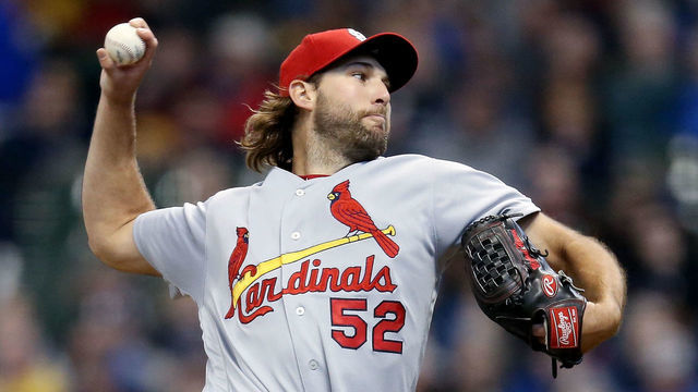 MILWAUKEE, WISCONSIN - APRIL 17: Michael Wacha #52 of the St. Louis Cardinals pitches in the first inning against the Milwaukee Brewers at Miller Park on April 17, 2019 in Milwaukee, Wisconsin.