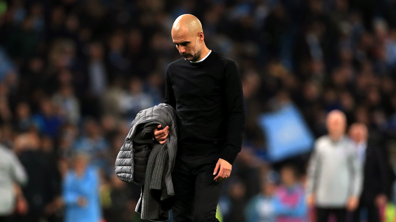 Manchester City manager Pep Guardiola after the UEFA Champions League quarter final second leg match at the Etihad Stadium, Manchester.