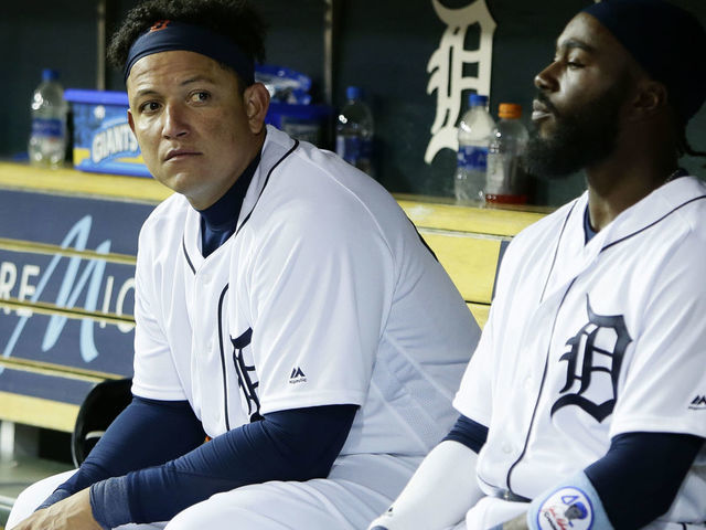 Miguel Cabrera of the Detroit Tigers jersey is seen in detail against  News Photo - Getty Images