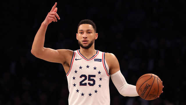 NEW YORK, NEW YORK - APRIL 18: Ben Simmons #25 of the Philadelphia 76ers handles the ball in the fourth quarter against the Philadelphia 76ers during game three of Round One of the 2019 NBA Playoffs at Barclays Center on April 18, 2019 in the Brooklyn borough of New York City.