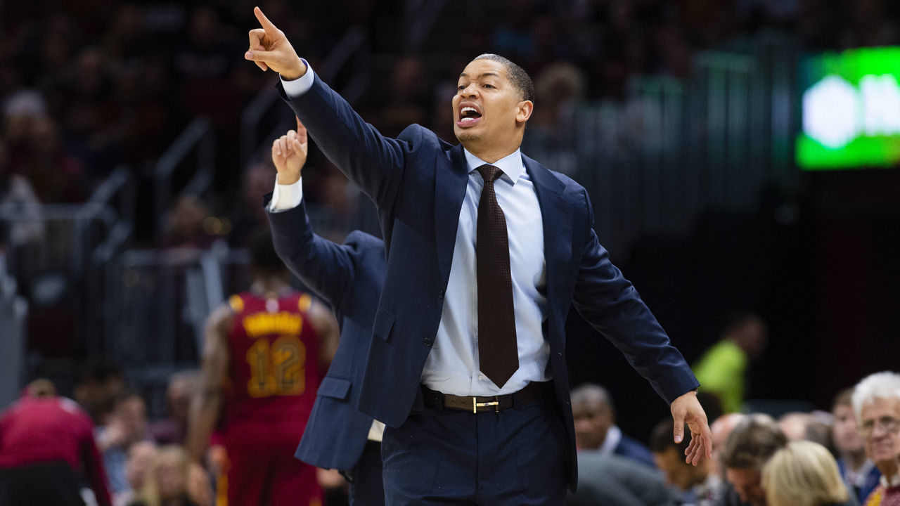 CLEVELAND, OH - OCTOBER 27: Head coach Tyronn Lue of the Cleveland Cavaliers yells to his team during the first half against the Indiana Pacers at Quicken Loans Arena on October 27, 2018 in Cleveland, Ohio. NOTE TO USER: User expressly acknowledges and agrees that, by downloading and/or using this photograph, user is consenting to the terms and conditions of the Getty Images License Agreement.