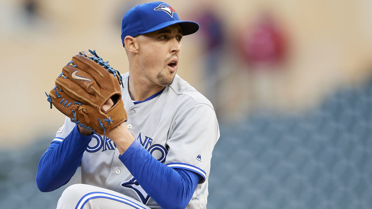 MINNEAPOLIS, MN - APRIL 16: Aaron Sanchez #41 of the Toronto Blue Jays delivers a pitch against the Minnesota Twins during the game on April 16, 2019 at Target Field in Minneapolis, Minnesota. The Blue Jays defeated the Twins 6-5.