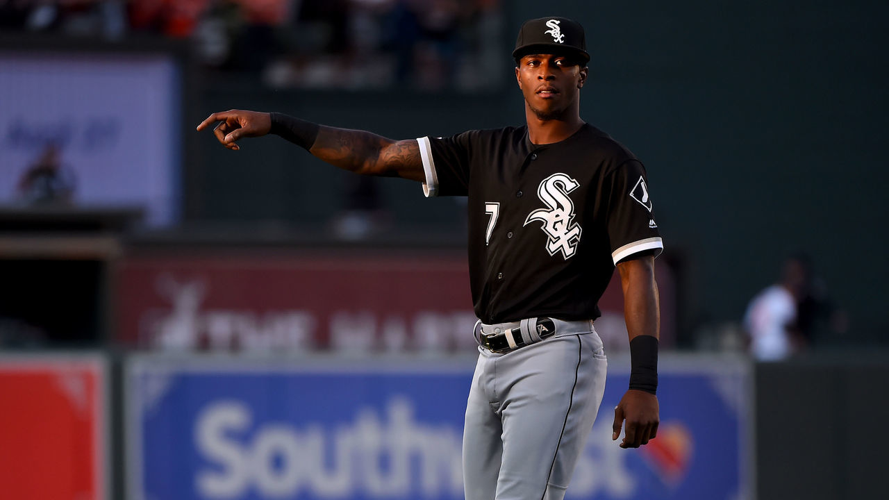 BALTIMORE, MD - APRIL 22: Tim Anderson #7 of the Chicago White Sox looks on prior to the game against the Baltimore Orioles at Oriole Park at Camden Yards on April 22, 2019 in Baltimore, Maryland.