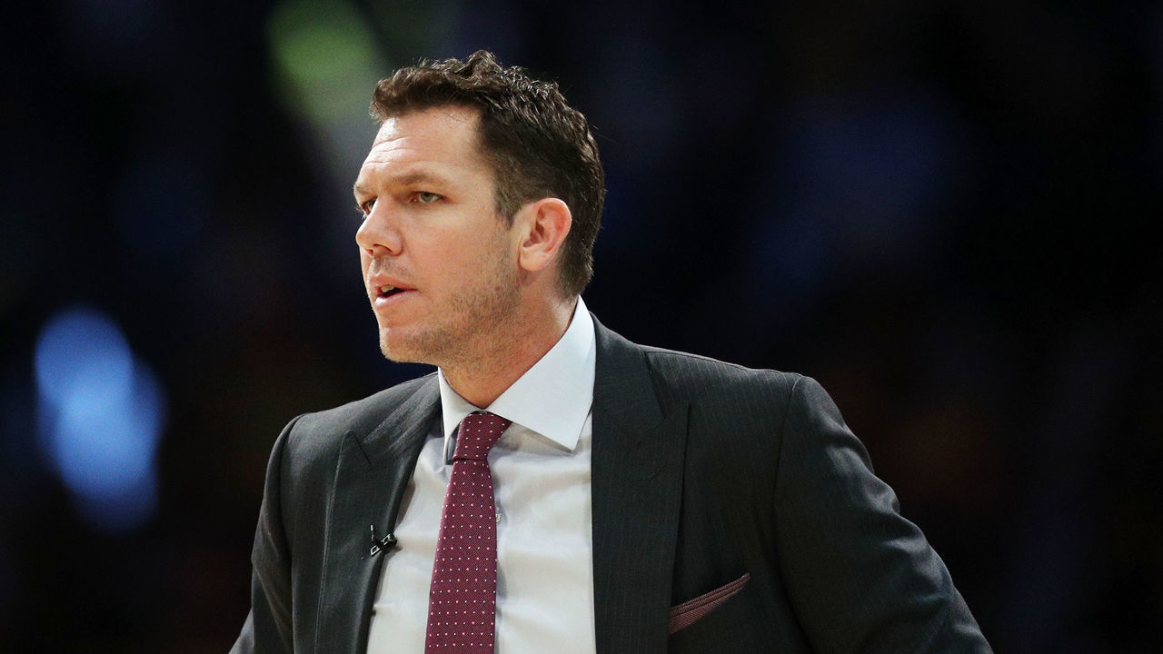 LOS ANGELES, CALIFORNIA - FEBRUARY 27: Luke Walton of the Los Angeles Lakers looks on during the second half against the New Orleans Pelicans at Staples Center on February 27, 2019 in Los Angeles, California.