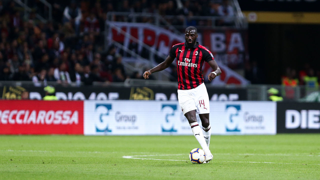 STADIO GIUSEPPE MEAZZA, MILANO, ITALY - 2019/04/24: Tiemoue Bakayoko of Ac Milan in action during the TIM Cup match between AC Milan and SS Lazio . Ss Lazio wins 1-0 over Ac Milan.