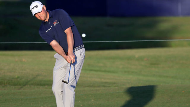 AVONDALE, LOUISIANA - APRIL 25: Trey Mullinax of the United States chips on the seventh green during the first round of the Zurich Classic at TPC Louisiana on April 25, 2019 in Avondale, Louisiana.