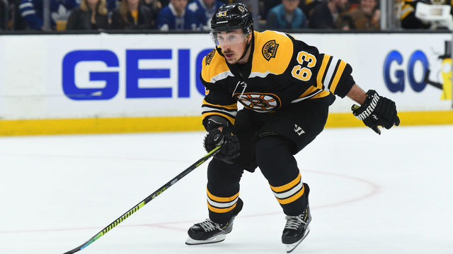 BOSTON, MA - APRIL 23: Brad Marchand #63 of the Boston Bruins skates against the Toronto Maple Leafs in Game Seven of the Eastern Conference First Round during the 2019 NHL Stanley Cup Playoffs at the TD Garden on April 23, 2019 in Boston, Massachusetts.