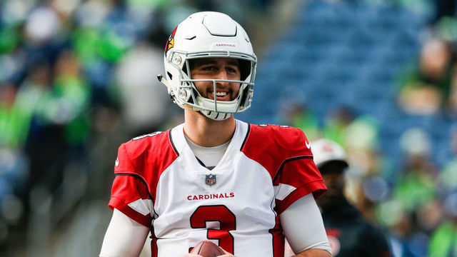 SEATTLE, WA - DECEMBER 30: Josh Rosen #3 of the Arizona Cardinals warms-up before the game against the Seattle Seahawks at CenturyLink Field on December 30, 2018 in Seattle, Washington.