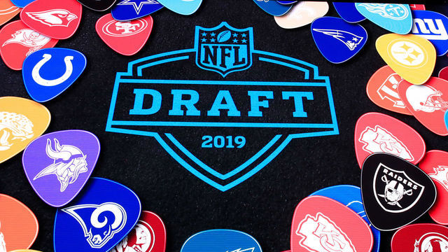 NASHVILLE, TENNESSEE - APRIL 25: A general view of video board signage during the first round of the 2019 NFL Draft on April 25, 2019 in Nashville, Tennessee.