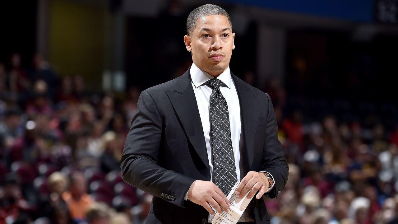 CLEVELAND, OH - OCTOBER 6: Head Coach Tyronn Lue of the Cleveland Cavaliers looks on against the Boston Celtics during a pre-season game on October 6, 2018 at Quicken Loans Arena in Cleveland, Ohio. Mandatory Copyright Notice: Copyright 2018 NBAE