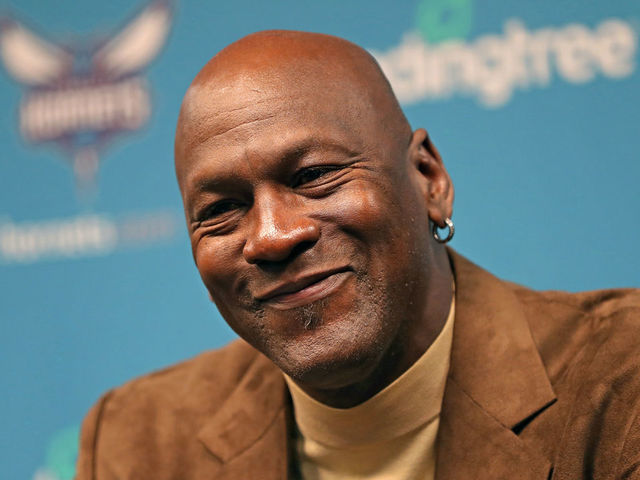 Michael Jordan of the Eastern Conference All Stars smiles during the  News Photo - Getty Images