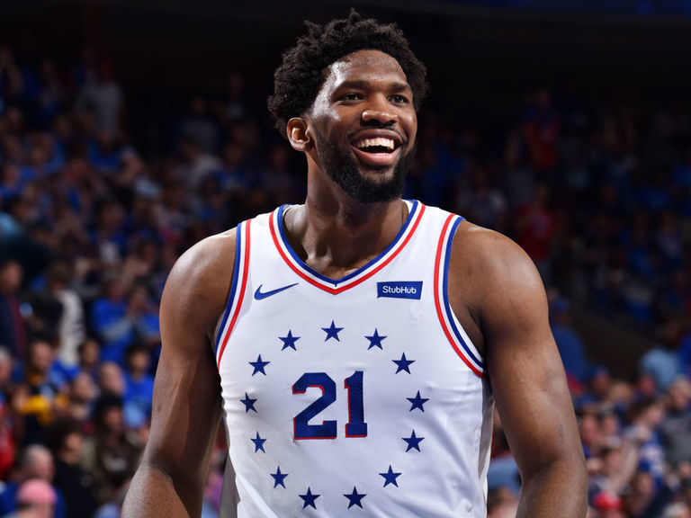 In Photos: 6X NBA All-Star Joel Embiid switches courts by rocking Bryce Harper  jersey at Phillies Game