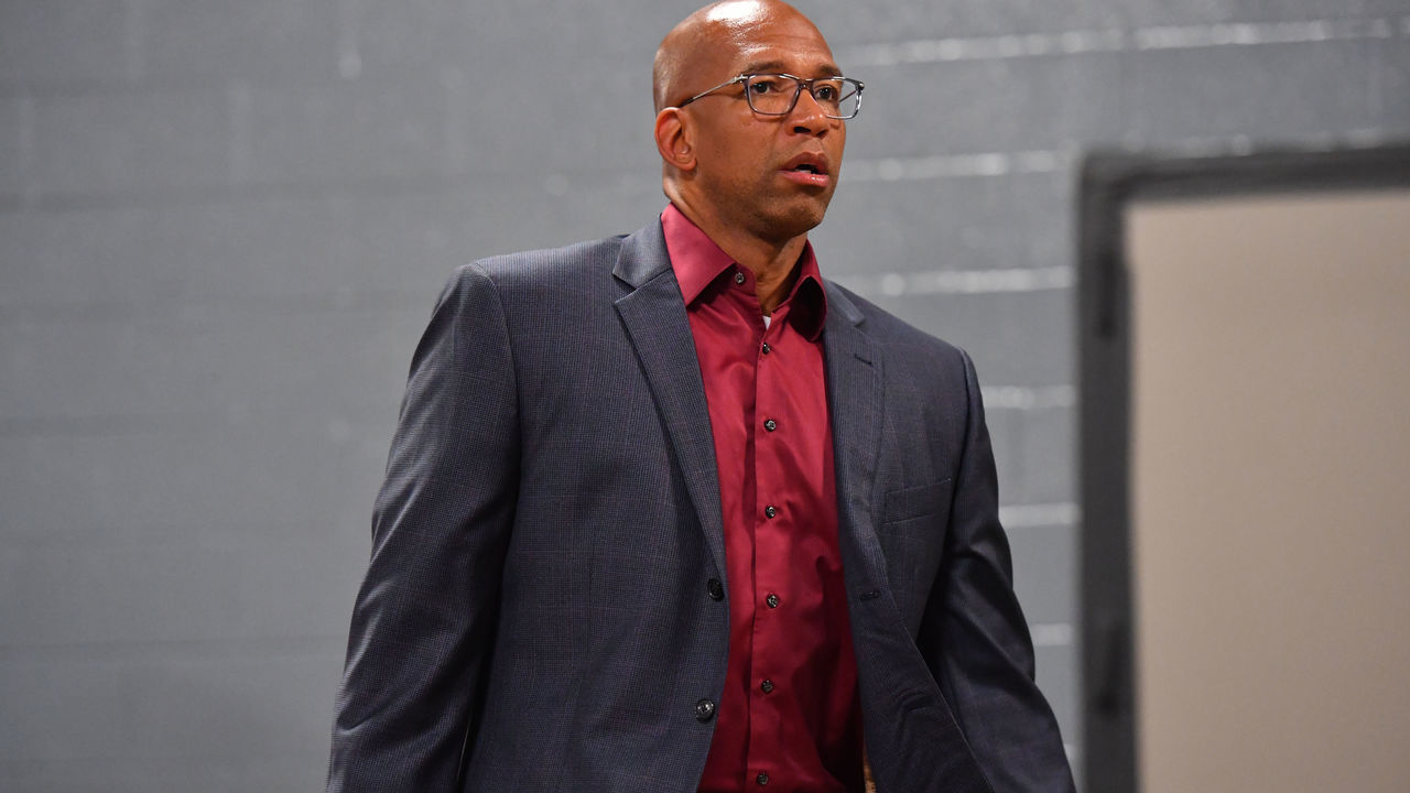 HOUSTON, TX - MAY 11: Monty Williams, vice president of basketball operations for the San Antonio Spurs, arrives at the arena before Game Six of the Western Conference Semifinals against the Houston Rockets during the 2017 NBA Playoffs on May 11, 2017 at the Toyota Center in Houston, Texas. Mandatory Copyright Notice: Copyright 2017 NBAE