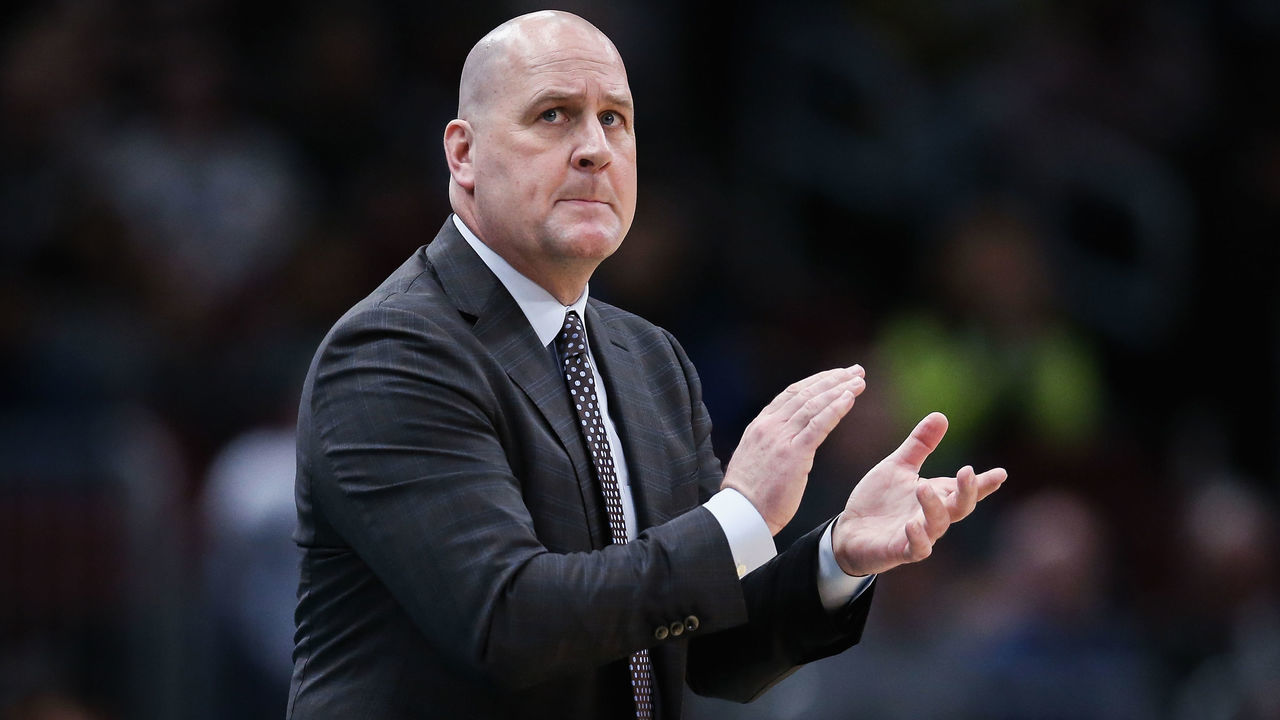 CHICAGO, ILLINOIS - MARCH 27: Head coach Jim Boylen of the Chicago Bulls reacts in the second quarter against the Portland Trail Blazers at the United Center on March 27, 2019 in Chicago, Illinois.