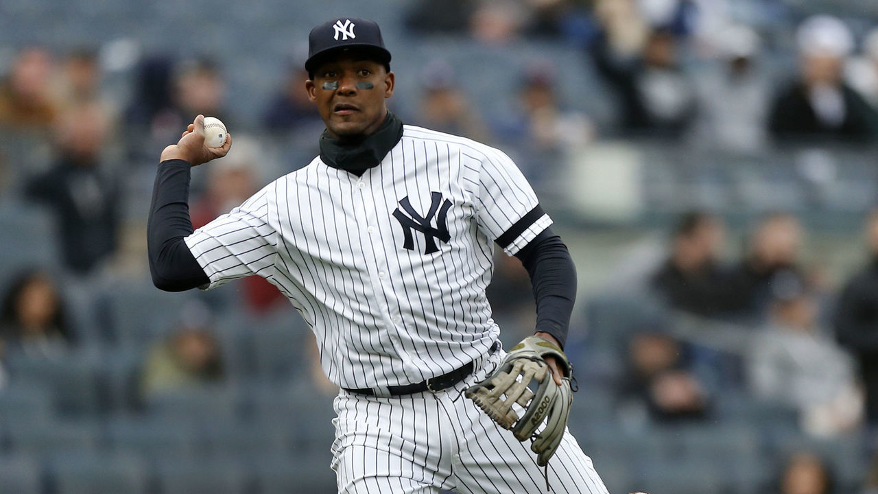 NEW YORK, NEW YORK - MARCH 31: Miguel Andujar #41 of the New York Yankees in action against the Baltimore Orioles at Yankee Stadium on March 31, 2019 in the Bronx Borough of New York City. The Orioles defeated the Yankees 7-5.