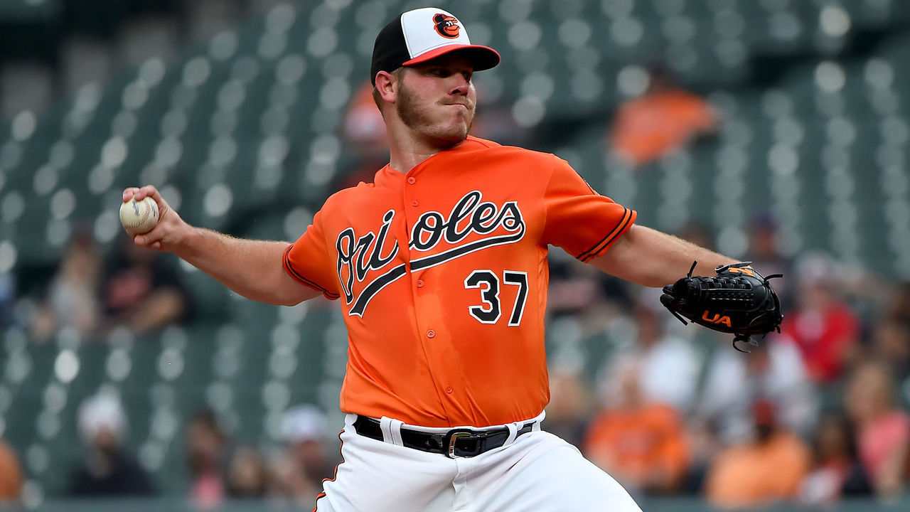 BALTIMORE, MD - MAY 04: Dylan Bundy #37 of the Baltimore Orioles pitches against the Tampa Bay Rays during the first inning at Oriole Park at Camden Yards on May 4, 2019 in Baltimore, Maryland.