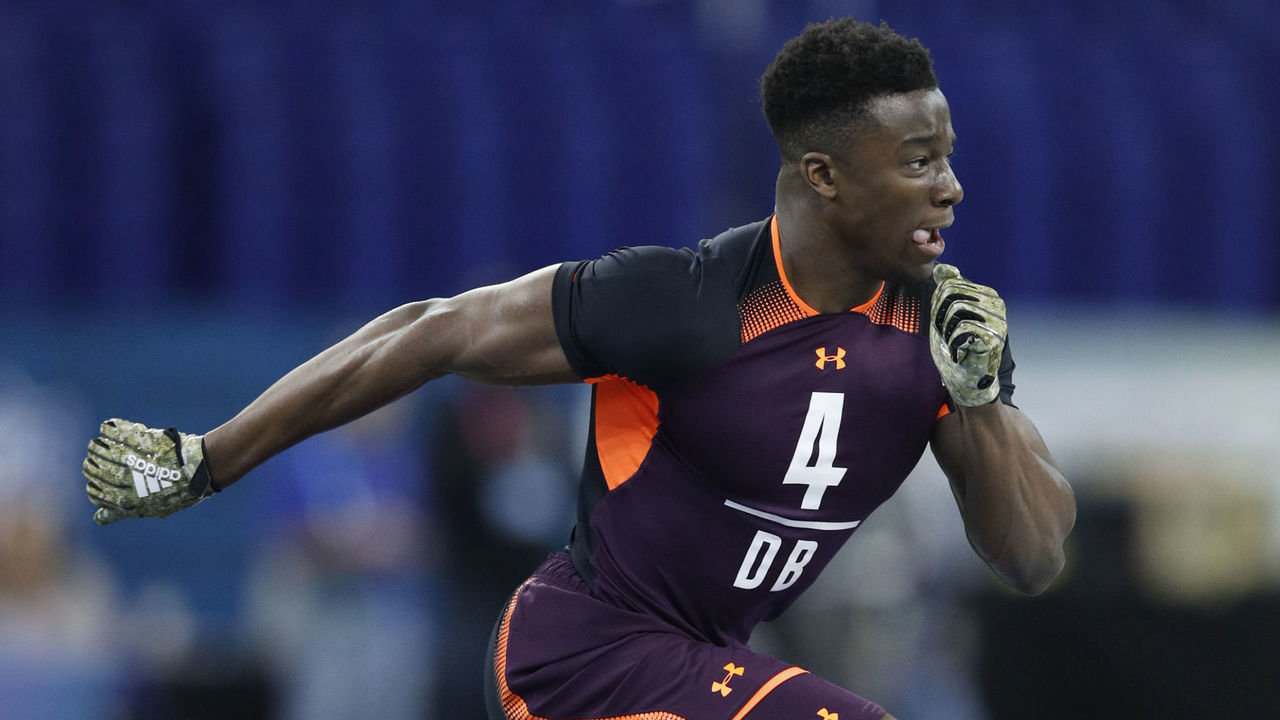 INDIANAPOLIS, IN - MARCH 04: Defensive back Corey Ballentine of Washburn in action during day five of the NFL Combine at Lucas Oil Stadium on March 4, 2019 in Indianapolis, Indiana.