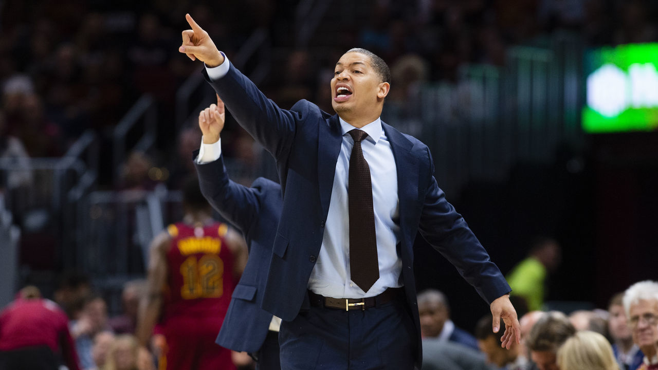 CLEVELAND, OH - OCTOBER 27: Head coach Tyronn Lue of the Cleveland Cavaliers yells to his team during the first half against the Indiana Pacers at Quicken Loans Arena on October 27, 2018 in Cleveland, Ohio. NOTE TO USER: User expressly acknowledges and agrees that, by downloading and/or using this photograph, user is consenting to the terms and conditions of the Getty Images License Agreement.