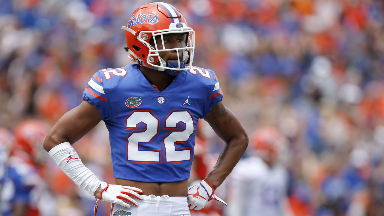 GAINESVILLE, FL - APRIL 13: Florida Gators defensive back Chris Steele (22) during the Orange & Blue Game presented by Sunniland on April 13, 2019 at Ben Hill Griffin Stadium at Florida Field in Gainesville, Fl.