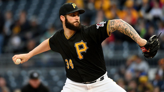 PITTSBURGH, PA - MAY 04: Trevor Williams #34 of the Pittsburgh Pirates delivers a pitch in the first inning during the game against the Oakland Athletics at PNC Park on May 4, 2019 in Pittsburgh, Pennsylvania.
