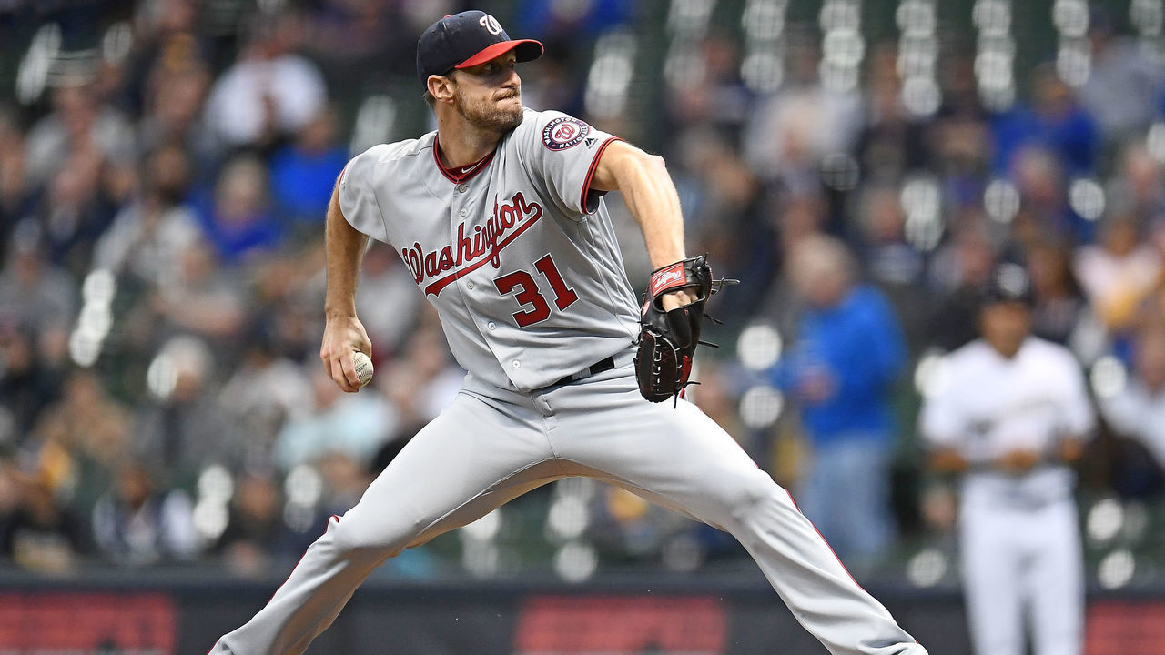 MILWAUKEE, WISCONSIN - MAY 06: Max Scherzer #31 of the Washington Nationals throws a pitch during a game against the Milwaukee Brewers at Miller Park on May 06, 2019 in Milwaukee, Wisconsin. The Brewers defeated the Nationals 5-3.