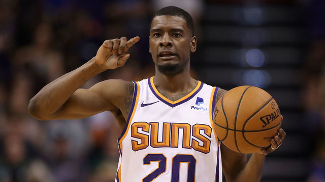 PHOENIX, ARIZONA - APRIL 03: Josh Jackson #20 of the Phoenix Suns handles the ball during the first half of the NBA game against the Utah Jazz at Talking Stick Resort Arena on April 03, 2019 in Phoenix, Arizona.