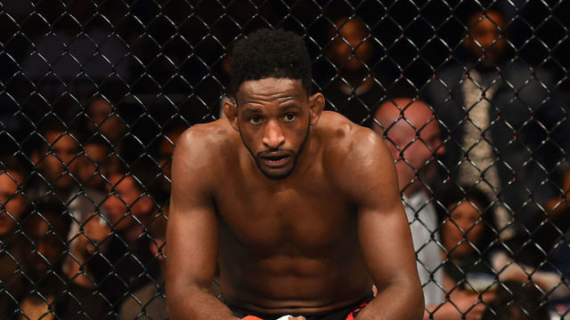 LIVERPOOL, ENGLAND - MAY 27: Neil Magny heads to his corner after facing Craig White of England in their welterweight bout during the UFC Fight Night event at ECHO Arena on May 27, 2018 in Liverpool, England.