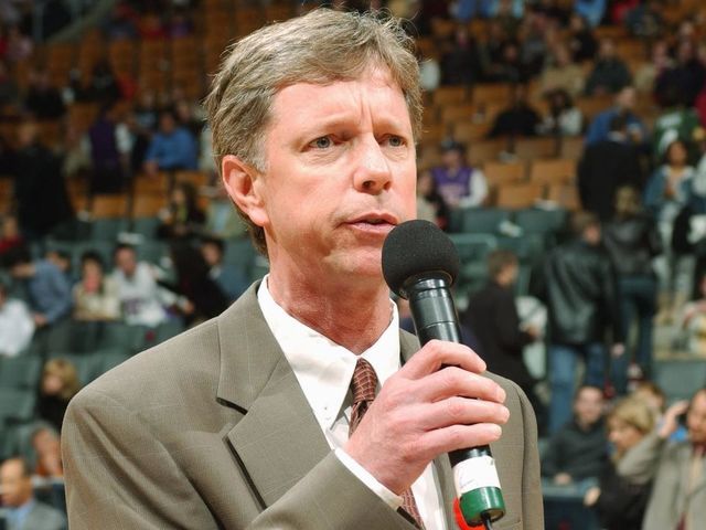 TORONTO - NOVEMBER 3: GM Rob Babcock of the Toronto Raptors speaks prior to the game against the Houston Rockets at Air Canada Centre on November 3, 2004 in Toronto, Canada. The Raptors won 95-88. NOTE TO USER: User expressly acknowledges and agrees that, by downloading and/or using this Photograph, user is consenting to the terms and conditions of the Getty Images License Agreement. Mandatory Copyright Notice: Copyright 2004 NBAE
