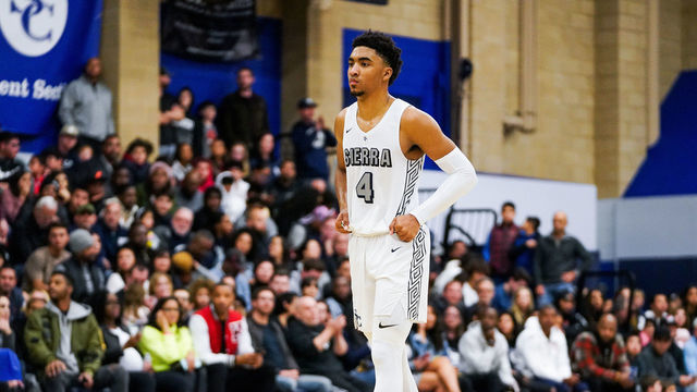 CHATSWORTH, CALIFORNIA - JANUARY 04: Kenyon Martin Jr. #4 of Sierra Canyon looks on in a game against Mayfair on January 04, 2019 in Chatsworth, California.