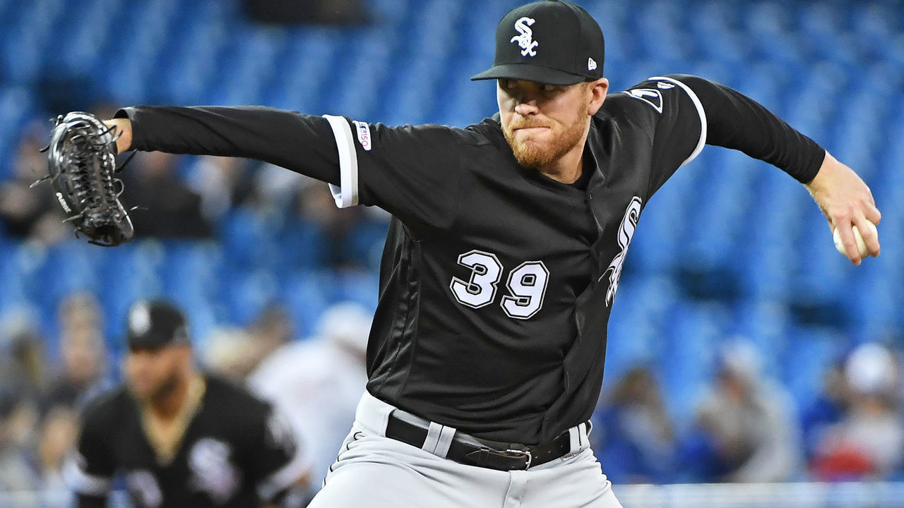 TORONTO, ON - MAY 10: Chicago White Sox Pitcher Aaron Bummer (39) pitches during the regular season MLB game between the Chicago White Sox and Toronto Blue Jays on May 10, 2019 at Rogers Centre in Toronto, ON.