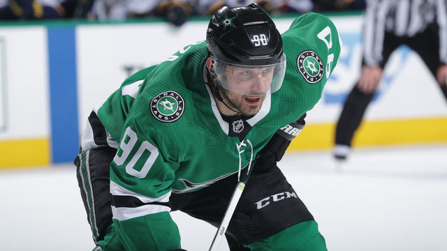 DALLAS, TX - MAY 1: Jason Spezza #90 of the Dallas Stars skates against the St. Louis Blues in Game Four of the Western Conference Second Round during the 2019 NHL Stanley Cup Playoffs at the American Airlines Center on May 1, 2019 in Dallas, Texas.