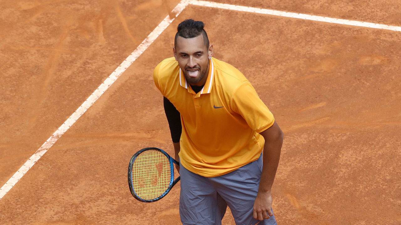 Nick Kyrgios (AUS) during the ATP Internazionali d'Italia BNL first round match at Foro Italico in Rome, Italy on May 14, 2019