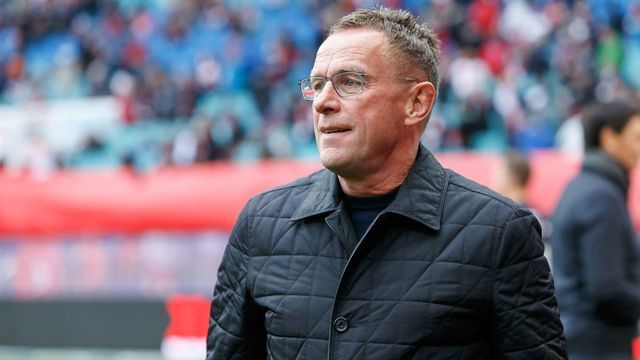 LEIPZIG, GERMANY - MAY 11: Head coach Ralf Rangnick of RB Leipzig looks on prior to the Bundesliga match between RB Leipzig and Bayern Muenchen at Red Bull Arena on May 11, 2019 in Leipzig, Germany.
