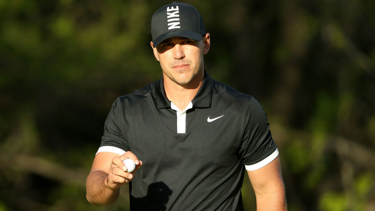 FARMINGDALE, NEW YORK - MAY 18: Brooks Koepka of the United States reacts to his putt during the third round of the 2019 PGA Championship at the Bethpage Black course on May 18, 2019 in Farmingdale, New York.