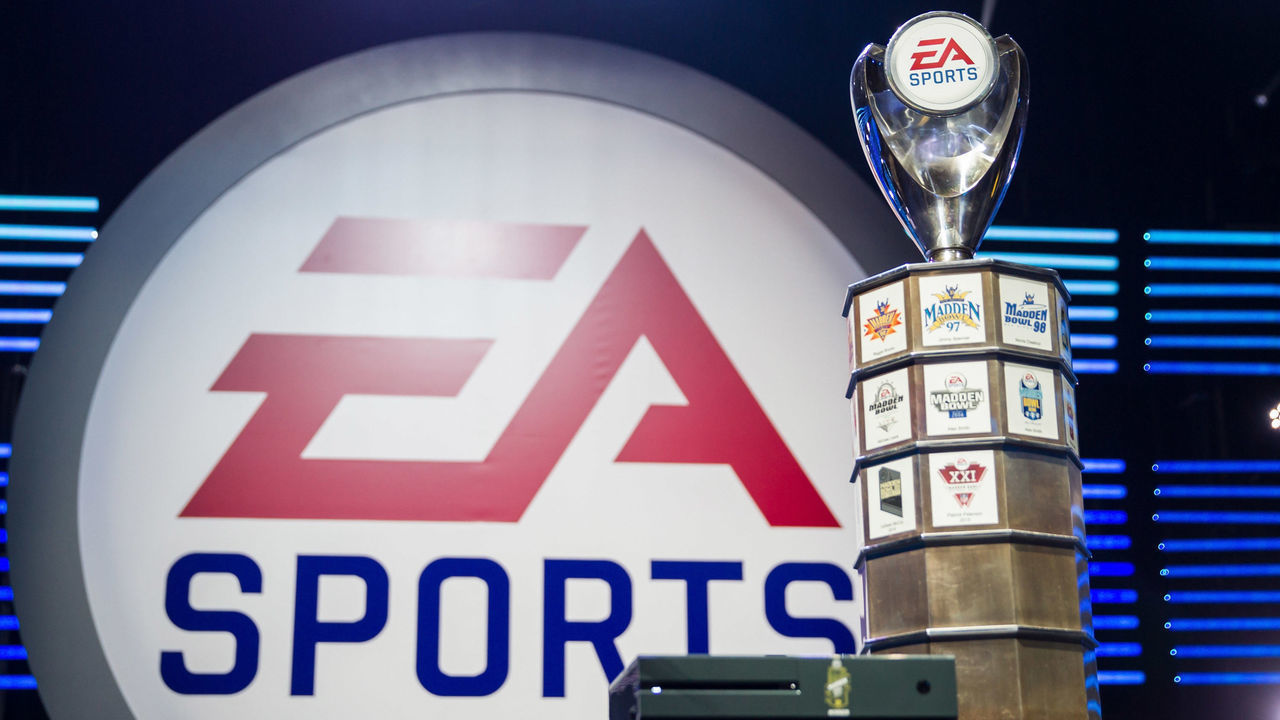 SAN FRANCISCO, CA - FEBRUARY 04: Madden Bowl XXII trophy at Nob Hill Masonic Center on February 4, 2016 in San Francisco, California.