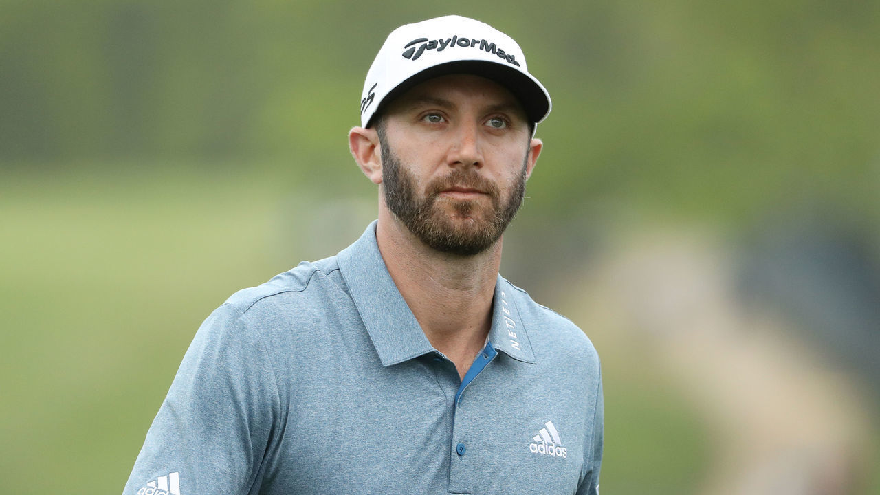 FARMINGDALE, NEW YORK - MAY 19: Dustin Johnson of the United States walks on the 17th hole during the final round of the 2019 PGA Championship at the Bethpage Black course on May 19, 2019 in Farmingdale, New York.