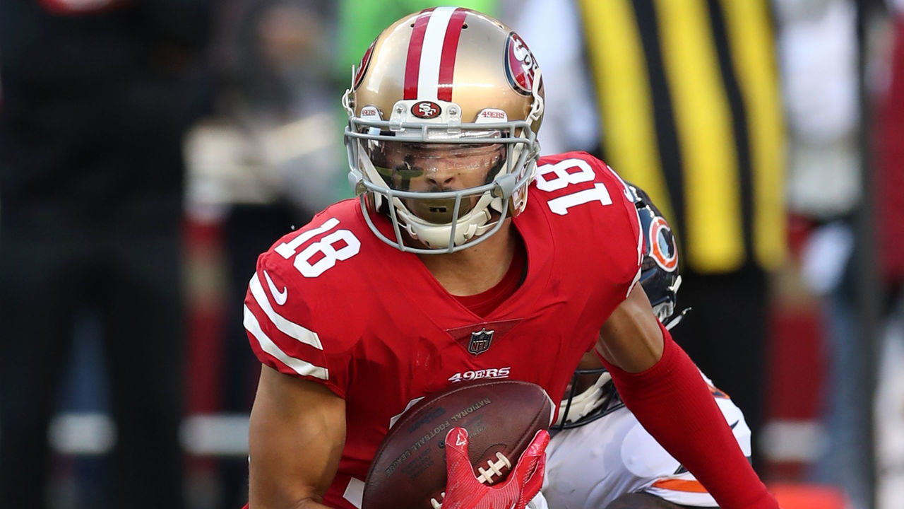 SANTA CLARA, CA - DECEMBER 23: Dante Pettis #18 of the San Francisco 49ers in action during the game against the Chicago Bears at Levi Stadium on December 23, 2018 in Santa Clara, CA. The Bears defeated the 49ers 14-9.