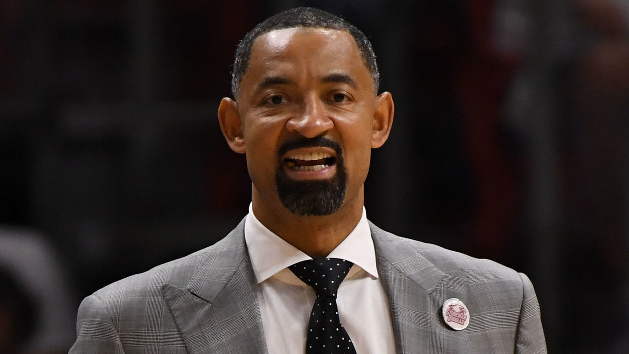 MIAMI, FL - APRIL 21: Miami Heat assistant coach Juwan Howard in action in the first quarter against the Philadelphia 76ers during Game Four of Round One of the 2018 NBA Playoffs at American Airlines Arena on April 21, 2018 in Miami, Florida. *** Local Caption *** Juwan Howard