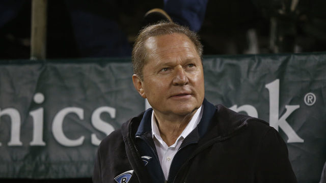 OAKLAND, CA - APRIL 2: Agent Scott Boras sits in the stands during the game between the Oakland Athletics and the Boston Red Sox at the Oakland-Alameda County Coliseum on April 2, 2019 in Oakland, California. The Athletics defeated the Red Sox 1-0.
