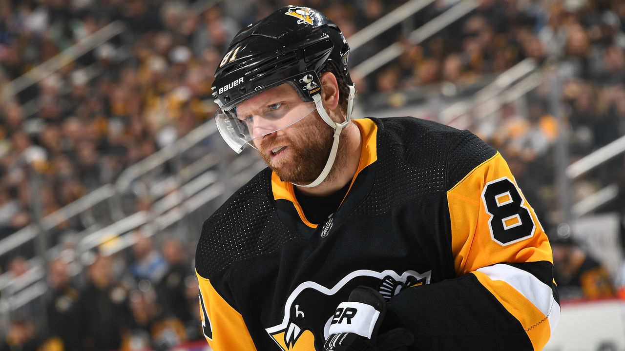 PITTSBURGH, PA - APRIL 06: Phil Kessel #81 of the Pittsburgh Penguins skates against the New York Rangers at PPG Paints Arena on April 6, 2019 in Pittsburgh, Pennsylvania.