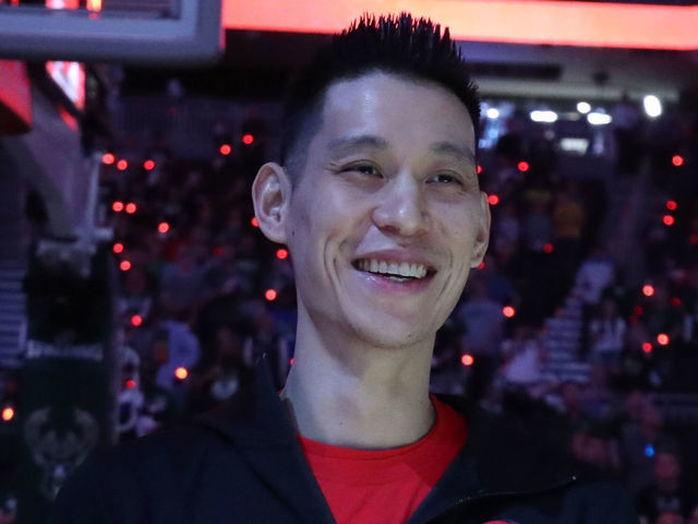 MILWAUKEE, WI - MAY 23: Jeremy Lin #17 of the Toronto Raptors smiles against the Milwaukee Bucks during Game Five of the Eastern Conference Finals of the 2019 NBA Playoffs on May 23, 2019 at the Fiserv Forum Center in Milwaukee, Wisconsin. Mandatory Copyright Notice: Copyright 2019 NBAE .