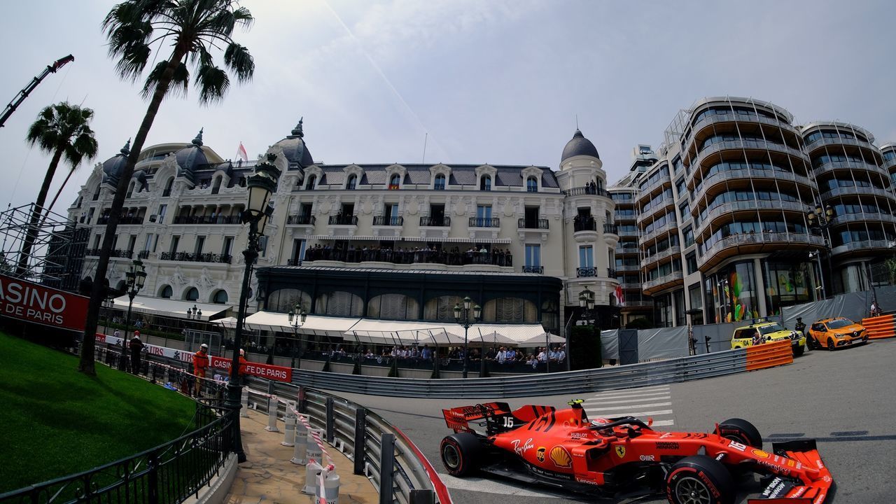 Ferrari's Monegasque driver Charles Leclerc drives during the third practice session at the Monaco street circuit on May 25, 2019 in Monaco, ahead of the Monaco Formula 1 Grand Prix.