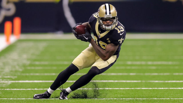 NEW ORLEANS, LA - SEPTEMBER 09: New Orleans Saints wide receiver Ted Ginn (19) runs with the ball against Tampa Bay Buccaneers during the first half on September 09, 2018 at the Mercedes-Benz Superdome in New Orleans, LA.