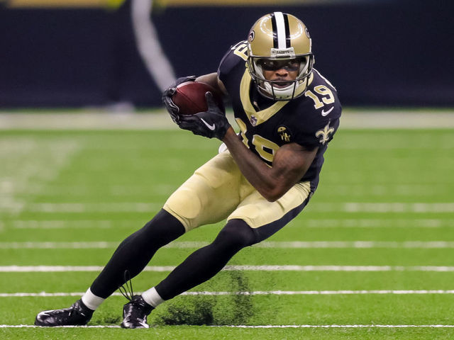 NEW ORLEANS, LA - SEPTEMBER 09: New Orleans Saints wide receiver Ted Ginn (19) runs with the ball against Tampa Bay Buccaneers during the first half on September 09, 2018 at the Mercedes-Benz Superdome in New Orleans, LA.