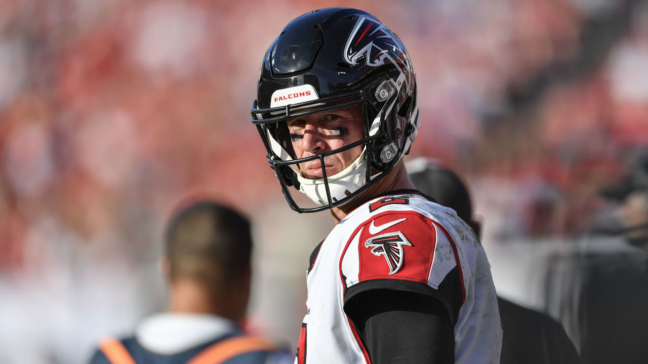 TAMPA, FL - DECEMBER 30: Atlanta Falcons quarterback Matt Ryan (2) during the second half of an NFL game between the Atlanta Falcons and the Tampa Bay Bucs on December 30, 2018, at Raymond James Stadium in Tampa, FL.