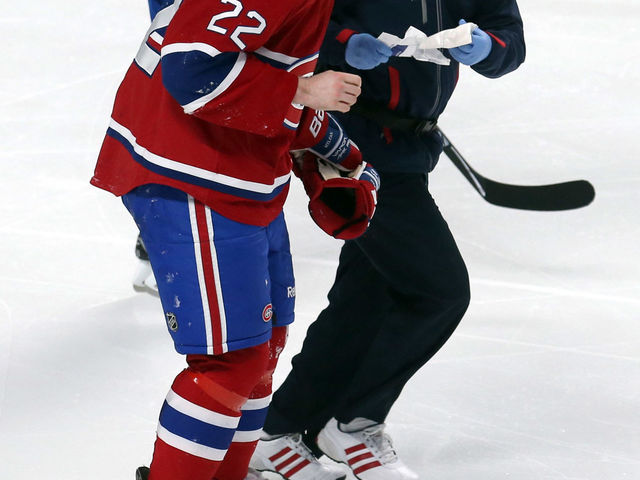 PHOTO: Canadiens' Weise scarred after taking skate to face