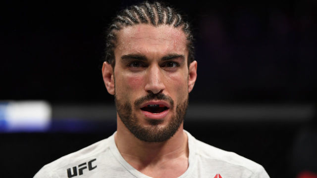OTTAWA, ON - MAY 04: Elias Theodorou of Canada reacts after his middleweight bout against Derek Brunson during the UFC Fight Night event at Canadian Tire Centre on May 4, 2019 in Ottawa, Ontario, Canada.