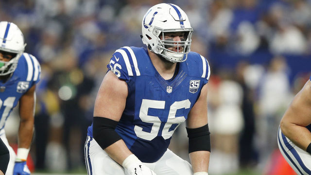 INDIANAPOLIS, IN - DECEMBER 16: Quenton Nelson #56 of the Indianapolis Colts in action during the game against the Dallas Cowboys at Lucas Oil Stadium on December 16, 2018 in Indianapolis, Indiana. The Colts won 23-0.